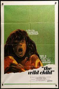 3p981 WILD CHILD int'l 1sh '70 Francois Truffaut's classic L'Enfant Sauvage, not a man or animal!
