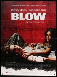 3r094 BLOW French 1p '01 Johnny Depp & Penelope Cruz in cocaine biography directed by Ted Demme!