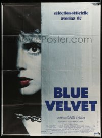 3r098 BLUE VELVET French 1p '87 directed by David Lynch, Isabella Rossellini behind chained door!