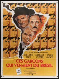 3r105 BOYS FROM BRAZIL French 1p '79 Nazi Gregory Peck, Laurence Olivier, James Mason, different!