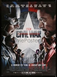 3r121 CAPTAIN AMERICA: CIVIL WAR advance French 1p '16 Marvel Comics, Chris Evans, Robert Downey Jr!