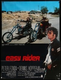 3r189 EASY RIDER French 1p R80s Peter Fonda, motorcycle biker classic directed by Dennis Hopper!