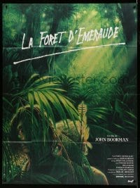 3r195 EMERALD FOREST French 1p '85 directed by John Boorman, different jungle art by Zoran!