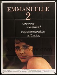 3r196 EMMANUELLE 2 THE JOYS OF A WOMAN French 1p '75 close up of sexy naked Sylvia Kristel!