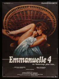 3r197 EMMANUELLE 4 French 1p '84 super sexy Mia Nygren sitting in chair by Leo Kouper!