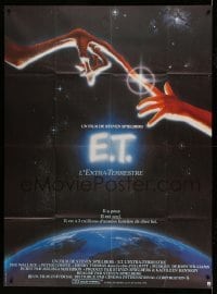 3r187 E.T. THE EXTRA TERRESTRIAL French 1p '82 Steven Spielberg, classic fingers touching image!