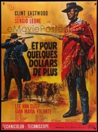 3r238 FOR A FEW DOLLARS MORE French 1p R70s Sergio Leone, Mascii art of Clint Eastwood & Van Cleef