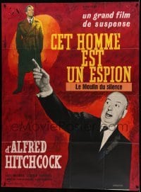 3r242 FOREIGN CORRESPONDENT French 1p R60s Alfred Hitchcock, Joel McCrea, different Mascii art!