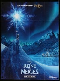 3r250 FROZEN advance French 1p '13 great image of Elsa performing magic at night, Disney!