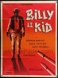 3r251 FUERA DE LA LEY French 1p '65 Leon Klimovsky's Billy le Kid, cool Spanish cowboy art!