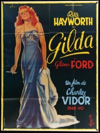 3r265 GILDA French 1p R72 art of sexy Rita Hayworth full-length in sheath dress by Boris Grinsson!