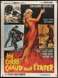 3r312 HOT ICE IN HELL French 1p '68 Stefano art of sexy Krista Nell & Jean Valmont