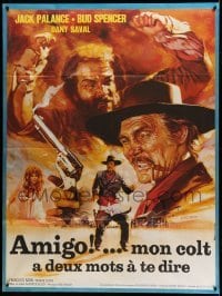 3r331 IT CAN BE DONE, AMIGO French 1p '72 Yves Thos art of Jack Palance & Bud Spencer!