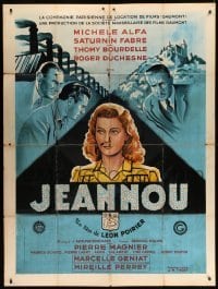 3r337 JEANNOU French 1p '43 art of Michele Alfa & male co-stars, made in occupied France, rare!
