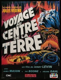 3r339 JOURNEY TO THE CENTER OF THE EARTH French 1p R90s Jules Verne, different Grinsson art!