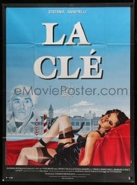 3r342 KEY French 1p '83 Wall art of sexy Stefania Sandrelli reclining in lingerie!