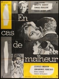 3r383 LOVE IS MY PROFESSION French 1p R60s Georges Simenon's En Cas de Malheur, Brigitte Bardot!