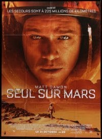 3r399 MARTIAN advance French 1p '15 close-up of astronaut Matt Damon on the red planet!