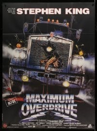 3r404 MAXIMUM OVERDRIVE French 1p '87 Stephen King, different gruesome horror art by Enzo Sciotti!