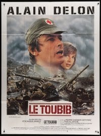 3r406 MEDIC French 1p '79 Alain Delon & Veronique Jannot looming over raging battlefield!
