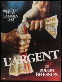 3r416 MONEY French 1p '83 Robert Bresson's L'Argent, Peellaert art of blood-soaked money!