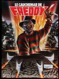 3r433 NIGHTMARE ON ELM STREET 4 French 1p '89 different art of Englund as Freddy Krueger by Melki!