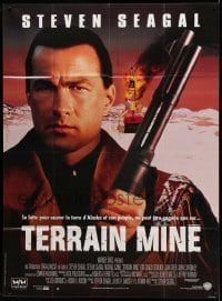 3r442 ON DEADLY GROUND French 1p '95 star/director Steven Seagal with shotgun, Terrain Mine!