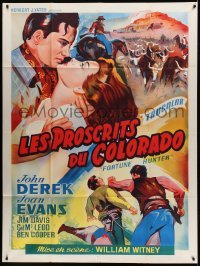 3r449 OUTCAST French 1p R60s John Derek, Joan Evans, reckless violence & love in the West!