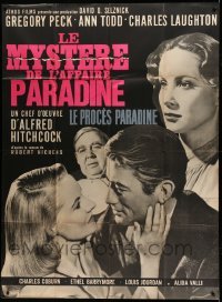 3r455 PARADINE CASE French 1p R60s Hitchcock, Gregory Peck, Ann Todd, Valli, Laughton, different!