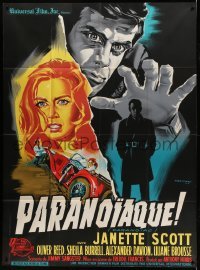 3r456 PARANOIAC French 1p '63 Oliver Reed, completely different art by Constantine Belinsky!