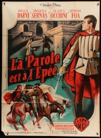 3r472 PIA OF PTOLOMEY French 1p '58 great Jean Mascii art of Jacques Sernas with sword & dagger!