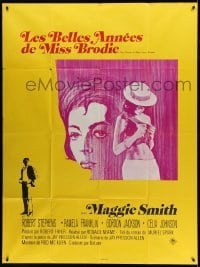 3r481 PRIME OF MISS JEAN BRODIE French 1p '71 art of Maggie Smith & Pamela Franklin!