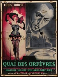 3r490 QUAI DES ORFEVRES French 1p R1950s Henri-Georges Clouzot's Quay of the Goldsmiths, sexy art!
