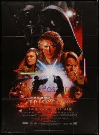 3r512 REVENGE OF THE SITH French 1p '05 Star Wars Episode III, cool montage art by Drew Struzan!