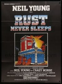 3r526 RUST NEVER SLEEPS French 1p '81 Neil Young, rock and roll art by David Weisman & Jim Evans!