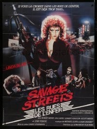 3r531 SAVAGE STREETS French 1p '84 Thierry Watorek art of bad girl Linda Blair out to get revenge!