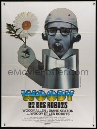 3r556 SLEEPER French 1p '74 completely different wacky art of Woody Allen by Jouineau Bourduge!