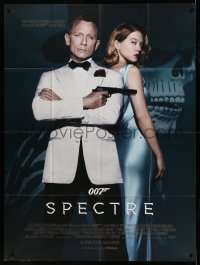 3r568 SPECTRE French 1p '15 Daniel Craig as James Bond & sexy Lea Seydoux with villain background!