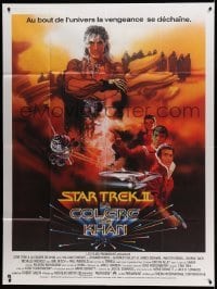 3r578 STAR TREK II French 1p '82 The Wrath of Khan, Leonard Nimoy, William Shatner, Bob Peak art!