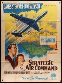 3r585 STRATEGIC AIR COMMAND French 1p '55 pilot James Stewart, June Allyson, Soubie airplane art!