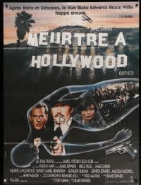 3r588 SUNSET French 1p '88 Bruce Willis as Tom Mix & James Garner as Wyatt Earp solve a murder!