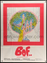 3r655 WHO CARES: ANATOMY OF A DELIVERY BOY French 1p '71 Sempe art of naked girls & guys in tree!