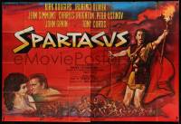 3r024 SPARTACUS French 2p '61 classic Stanley Kubrick & Kirk Douglas epic, different Peron art!