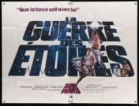 3r025 STAR WARS French 2p '77 George Lucas classic sci-fi epic, art by Tom Jung & Ferracci!