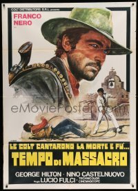 3r797 BRUTE & THE BEAST Italian 1p R77 Lucio Fulci spaghetti western, Casaro art of Franco Nero!