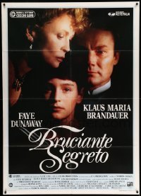 3r798 BURNING SECRET Italian 1p '89 Andrew Birkin directed, Klaus Maria Brandauer & Faye Dunaway!