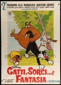 3r845 GATTI, SORCI E FANTASIA Italian 1p '60s art of Bugs, Sylvester, Tweety & Speedy Gonzales!