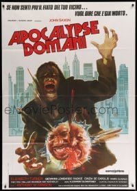 3r864 INVASION OF THE FLESH HUNTERS Italian 1p '80 Apocalypse Domani, Cannibals in the Streets!