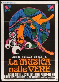 3r876 LA MUSICA NELLA VENE Italian 1p '73 sexy psychedelic LSD drugs art by Piero Ermanno Iaia!