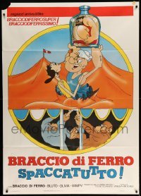 3r793 BRACCIO DI FERRO SPACCATUTTO Italian 1p '79 Popeye, Olive Oyl, Bluto & apes in circus tent!